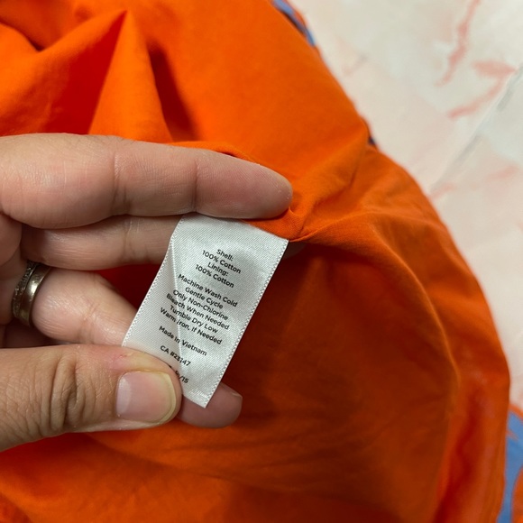 Talbots Orange Blue Floral Scoop Neck Sheath Dress - Picture 7 of 8